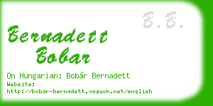 bernadett bobar business card