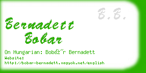 bernadett bobar business card